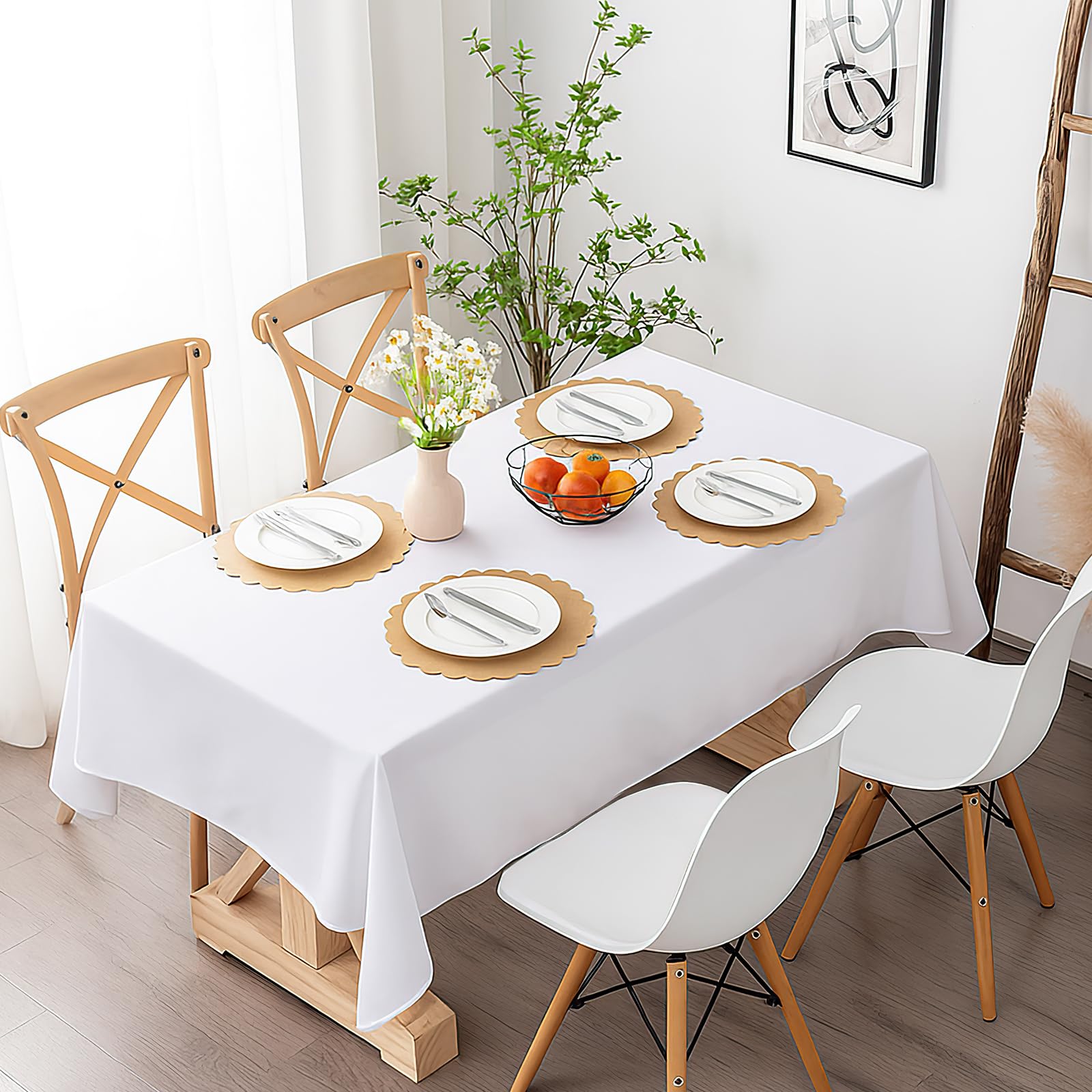 NatNarr manteles kraft crean un ambiente rústico para cenas en casa.
