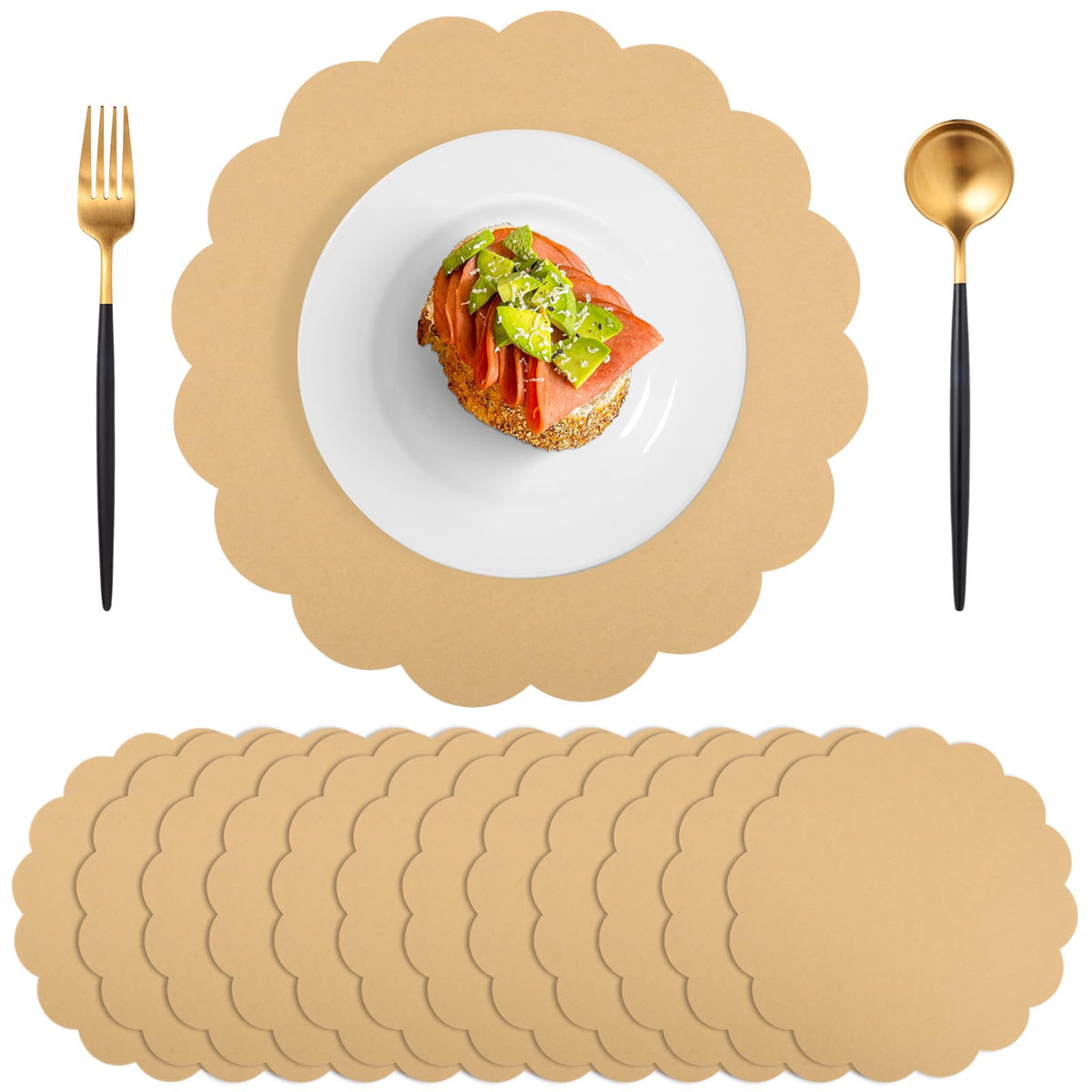 NatNarr manteles kraft 60 unidades; ideales para comidas abundantes y reuniones.