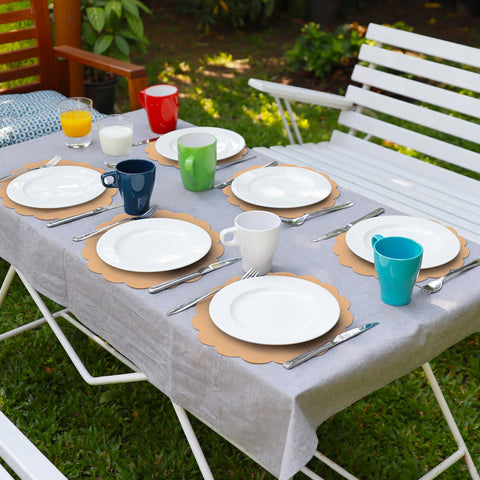 NatNarr manteles kraft decorativos para celebraciones temáticas.
