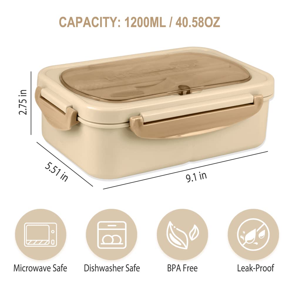 NatraProw Bento Box con 4 pestillos para cierre seguro.
