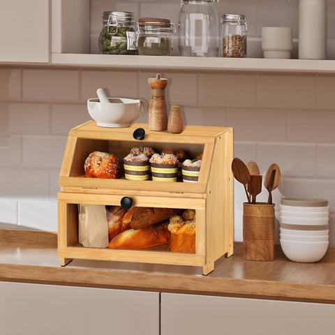 Natree caja pan bambú decorativa y práctica para la cocina.