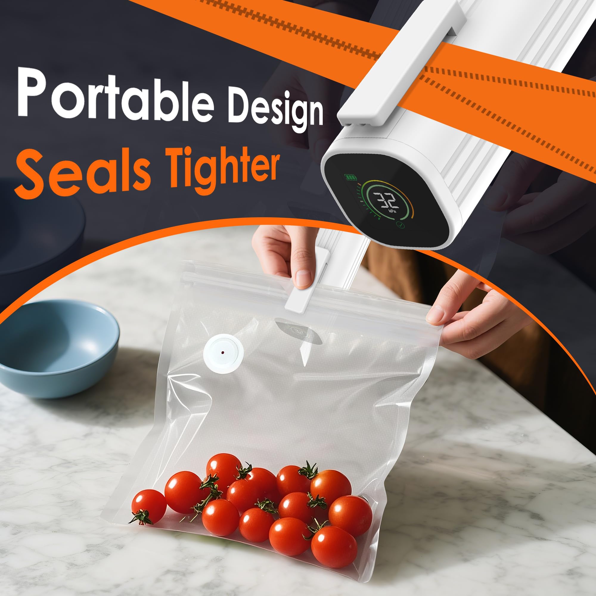 Natupo selladora compacta ideal para uso diario en la cocina.