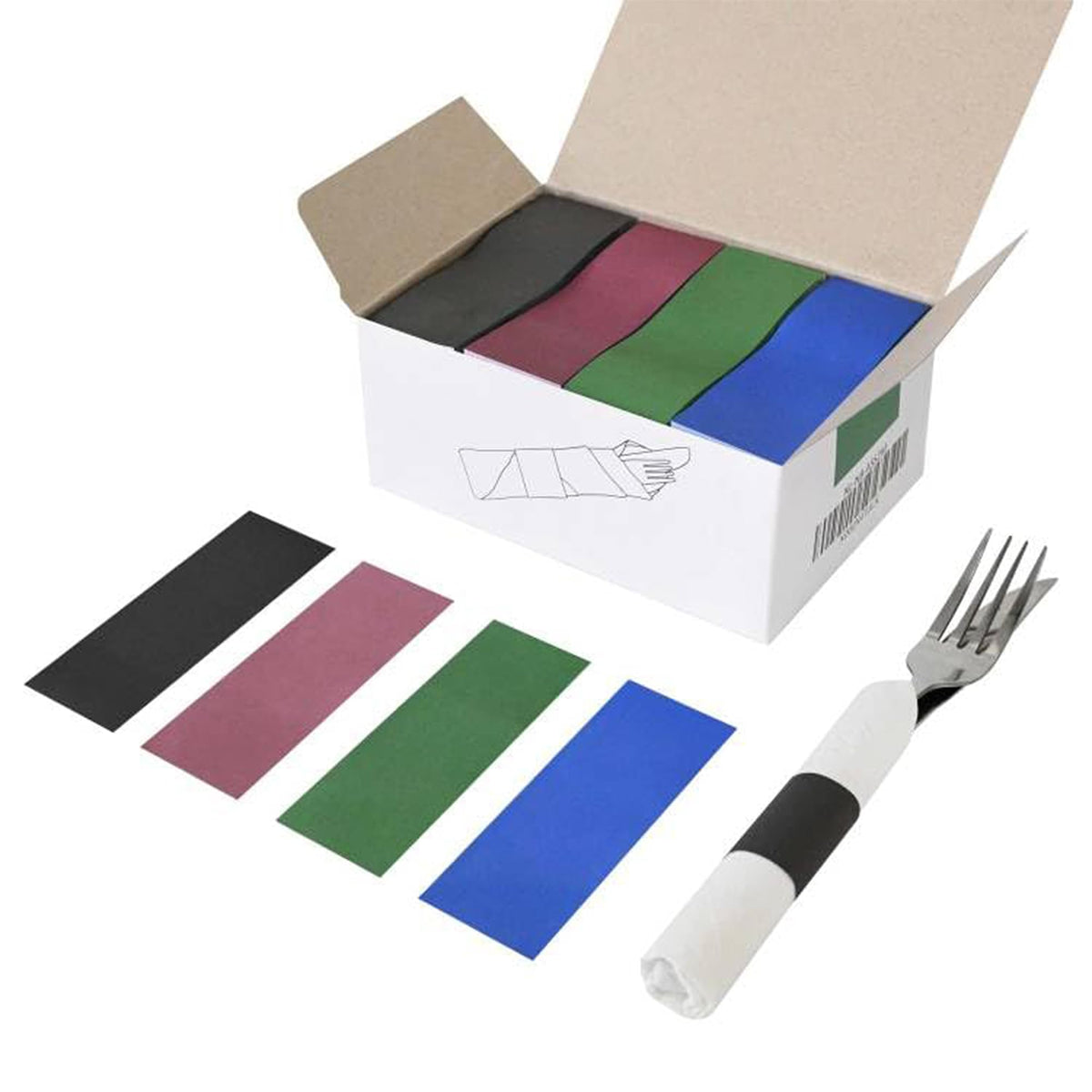 NATURALABEL cintas para servilletas multicolor en caja, ideal para grandes reuniones