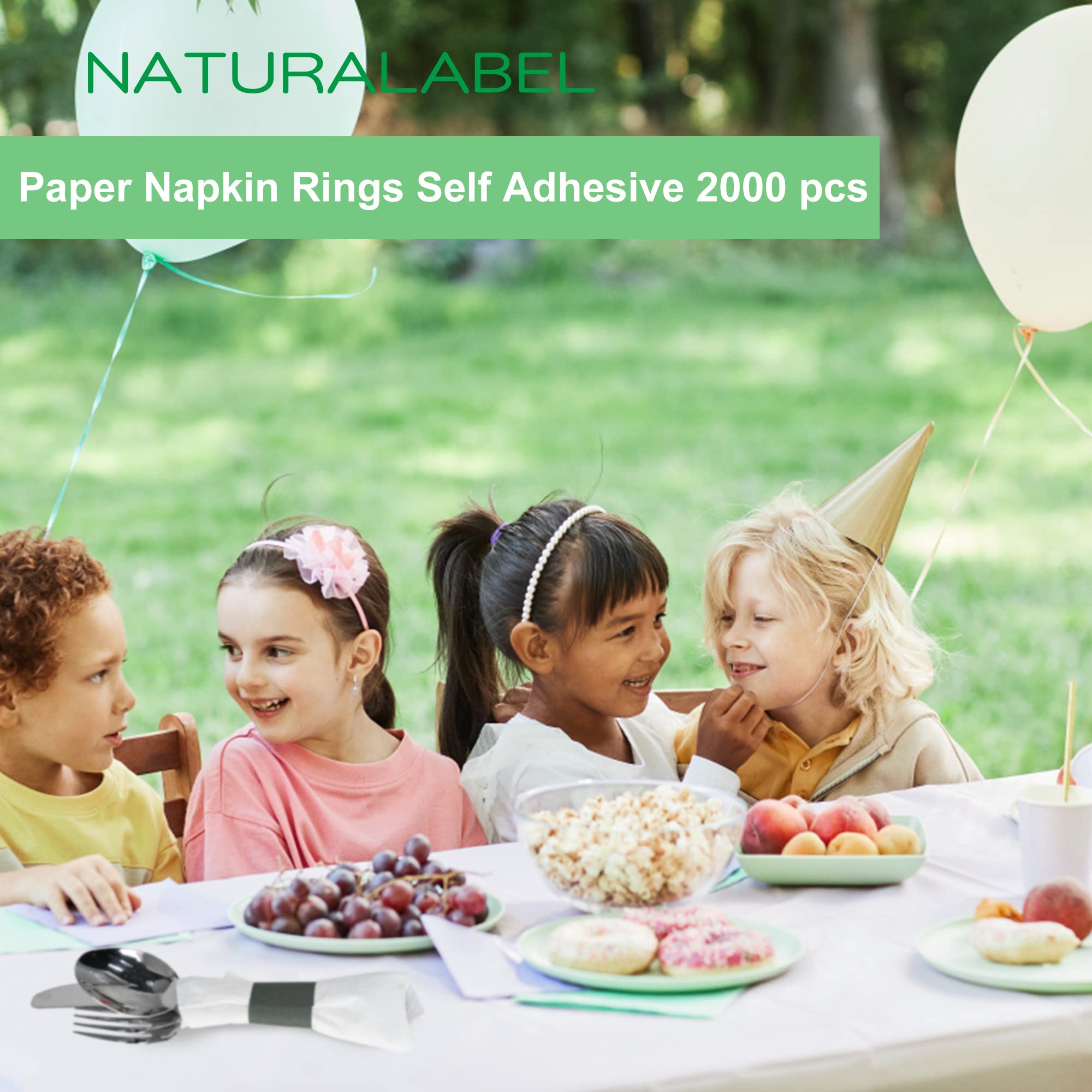 NATURALABEL paquete de 2000 piezas para eventos grandes en mesa