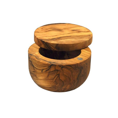 Naturally Med salero de olivo con diámetro de 9,5 cm para uso diario.