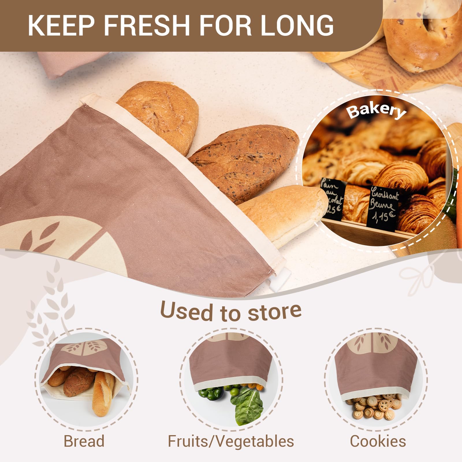 NATURALLY WRAPPED: almacenamiento sin plástico para pan y más, sostenible.
