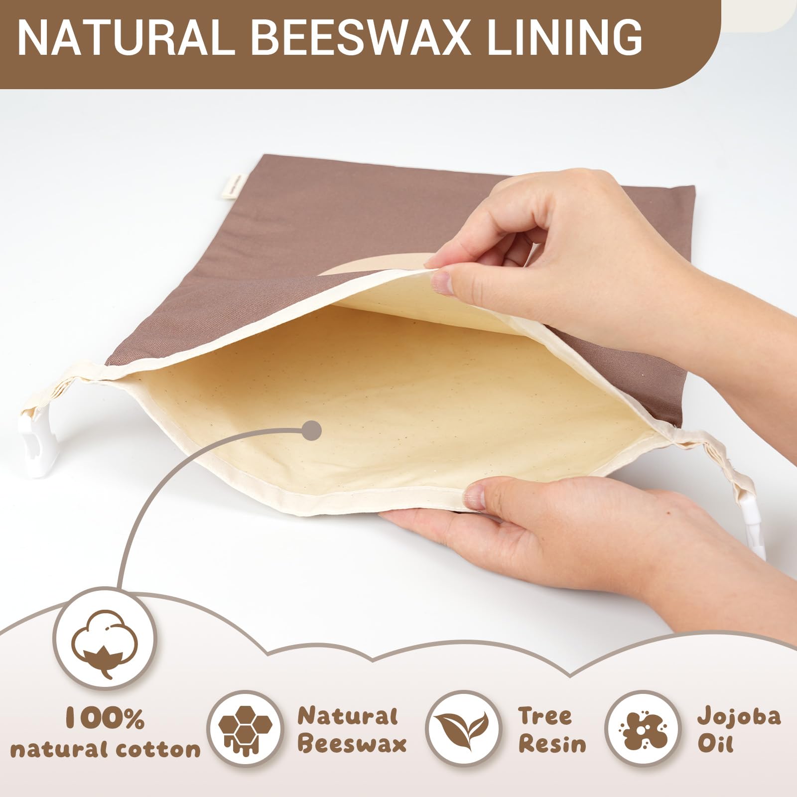 Bolsas NATURALLY WRAPPED para pan masa madre, tamaño XL, almacenamiento natural.