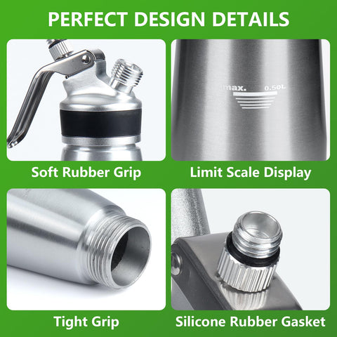 NatureKIT sello de silicona y rosca segura para espumar sin fugas.