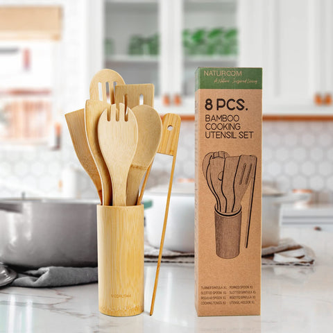 Naturoom espátula para risotto en bambú, diseño estable y duradero