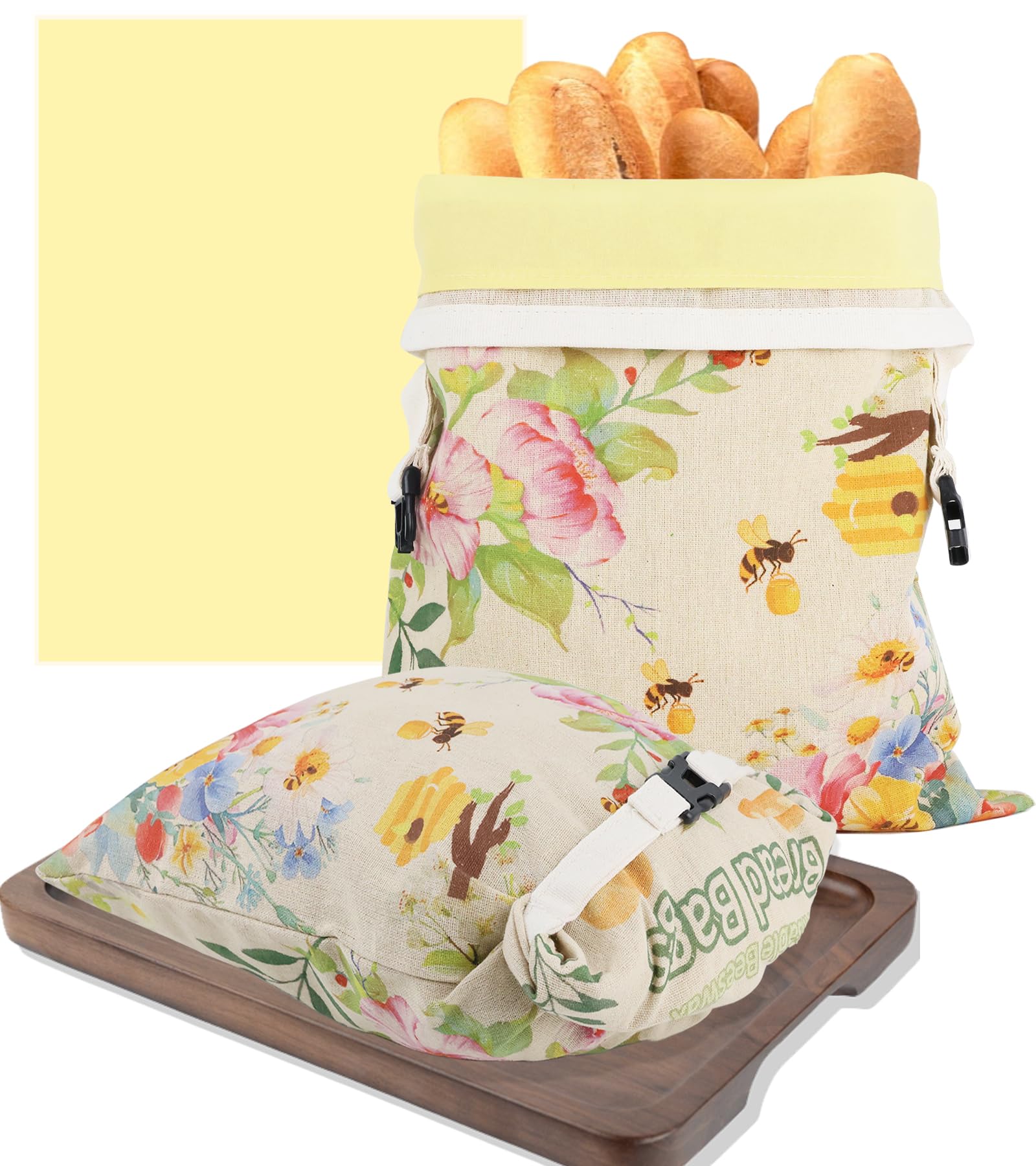 NautDuty bolsa exterior de lino para pan, mantiene la frescura del pan artesanal.
