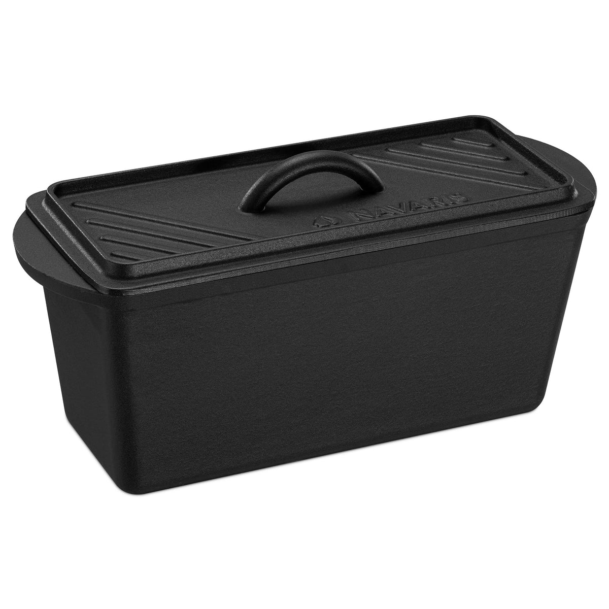 Navaris: pan largo de hierro con tapa, ideal para hornear masa madre.