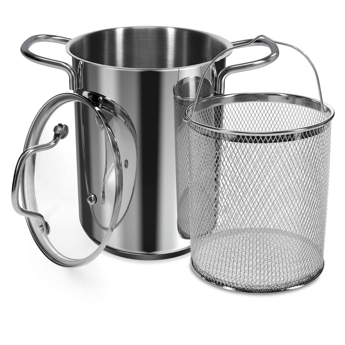 Navaris incluye cesto y tapa para cocinar al vapor y hervir