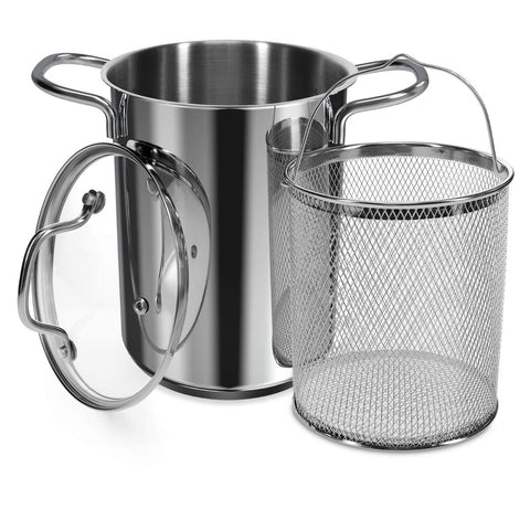 Navaris incluye cesto y tapa para cocinar al vapor y hervir