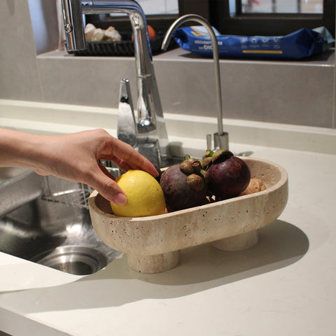 Nawgnail acento hogar fruta travertina natural para ambiente cálido