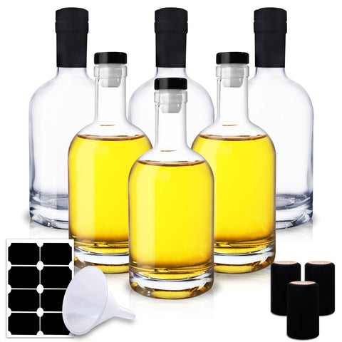 NAWORLI botellas de vidrio cristal con corcho para bebidas caseras