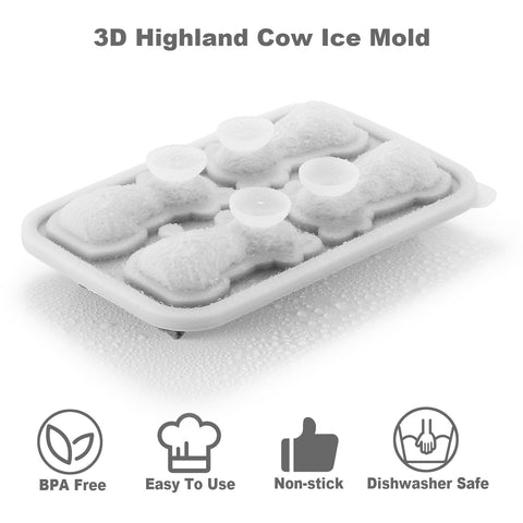 Nax Caki diseño divertido de Vaca Highland para cócteles