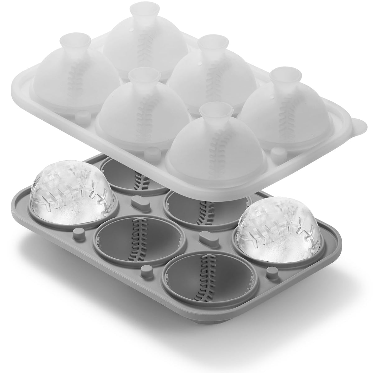 Nax Caki Molde de hielo en forma de béisbol grande para bebidas con derretimiento lento.