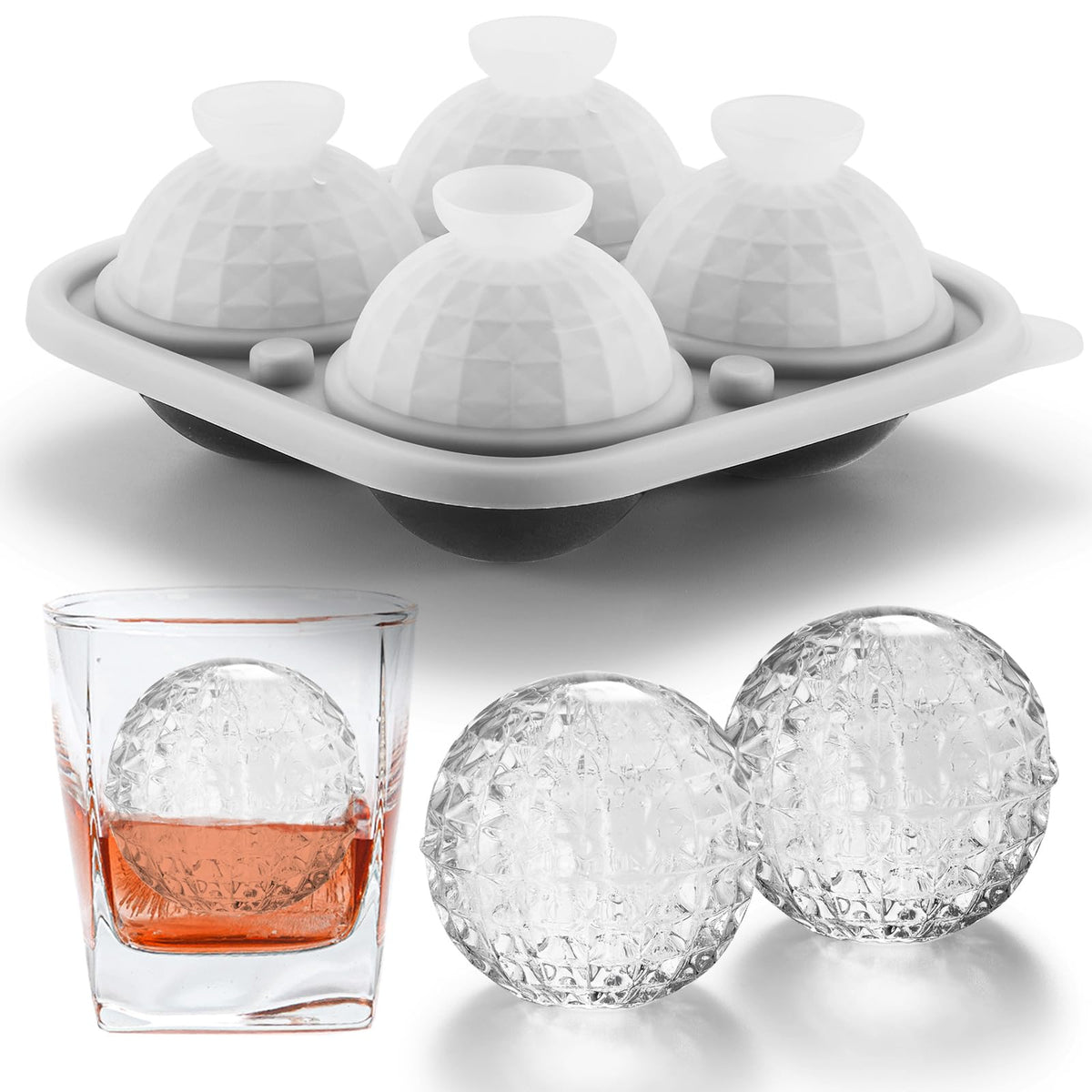 Molde Nax Caki de bola cristal grande para enfriar cocteles