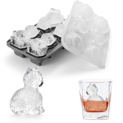 Nax Caki molde hielo gato 3D para cubos grandes.