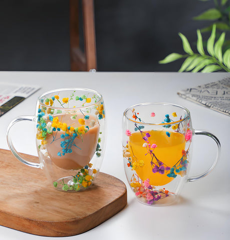 Copas NBHUZEHUA con decoración floral en cristal, estilo para mesas