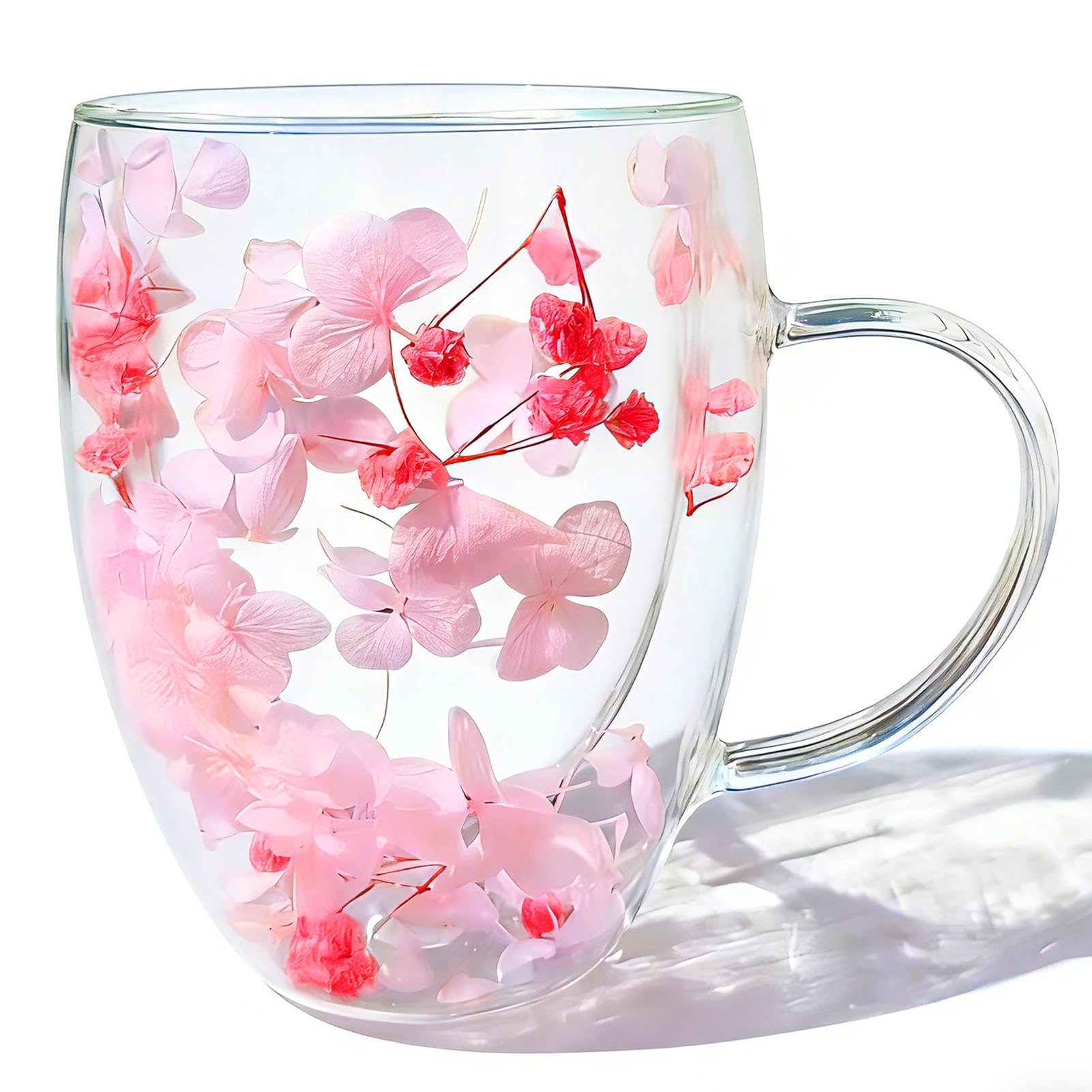 NBHUZEHUA taza cafe doble pared con manija, aislada para bebidas calientes