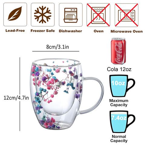 NBHUZEHUA taza expreso clara, evita condensación