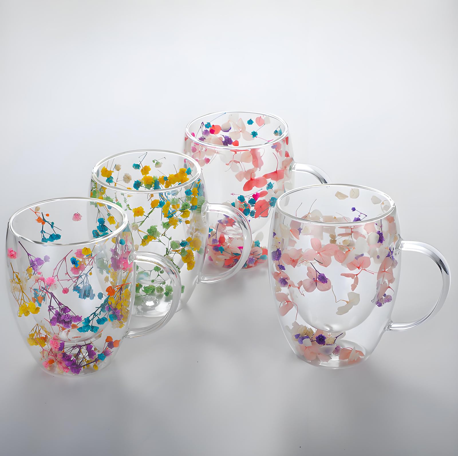 Taza NBHUZEHUA con asa, doble pared para uso diario