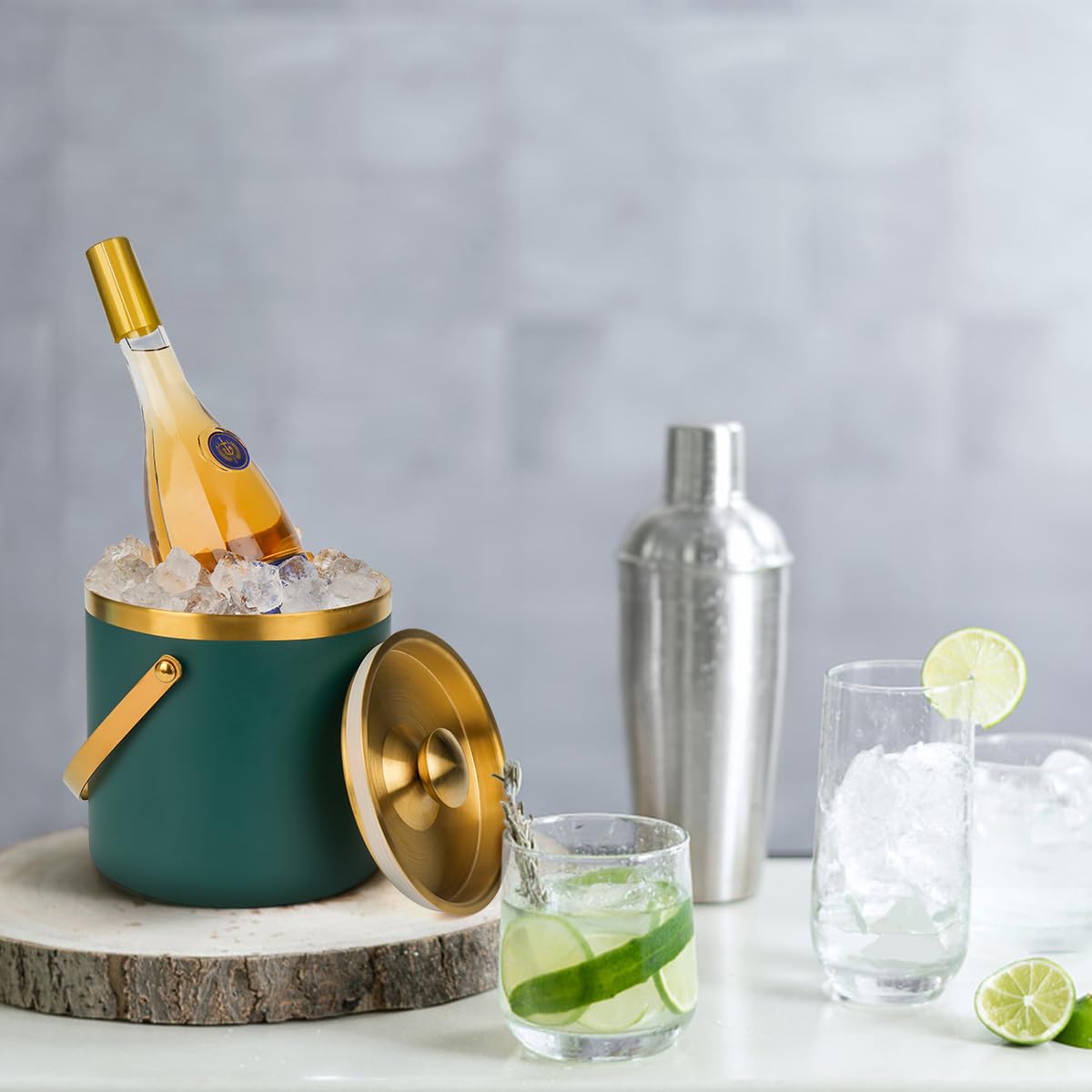 Diseno de bar cart con cubo de hielo NBNSTHV elegante