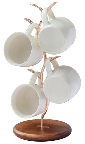 NBUON soporte de hojas para tazas dorado, añade elegancia y organizacion a tu barra de cafe.