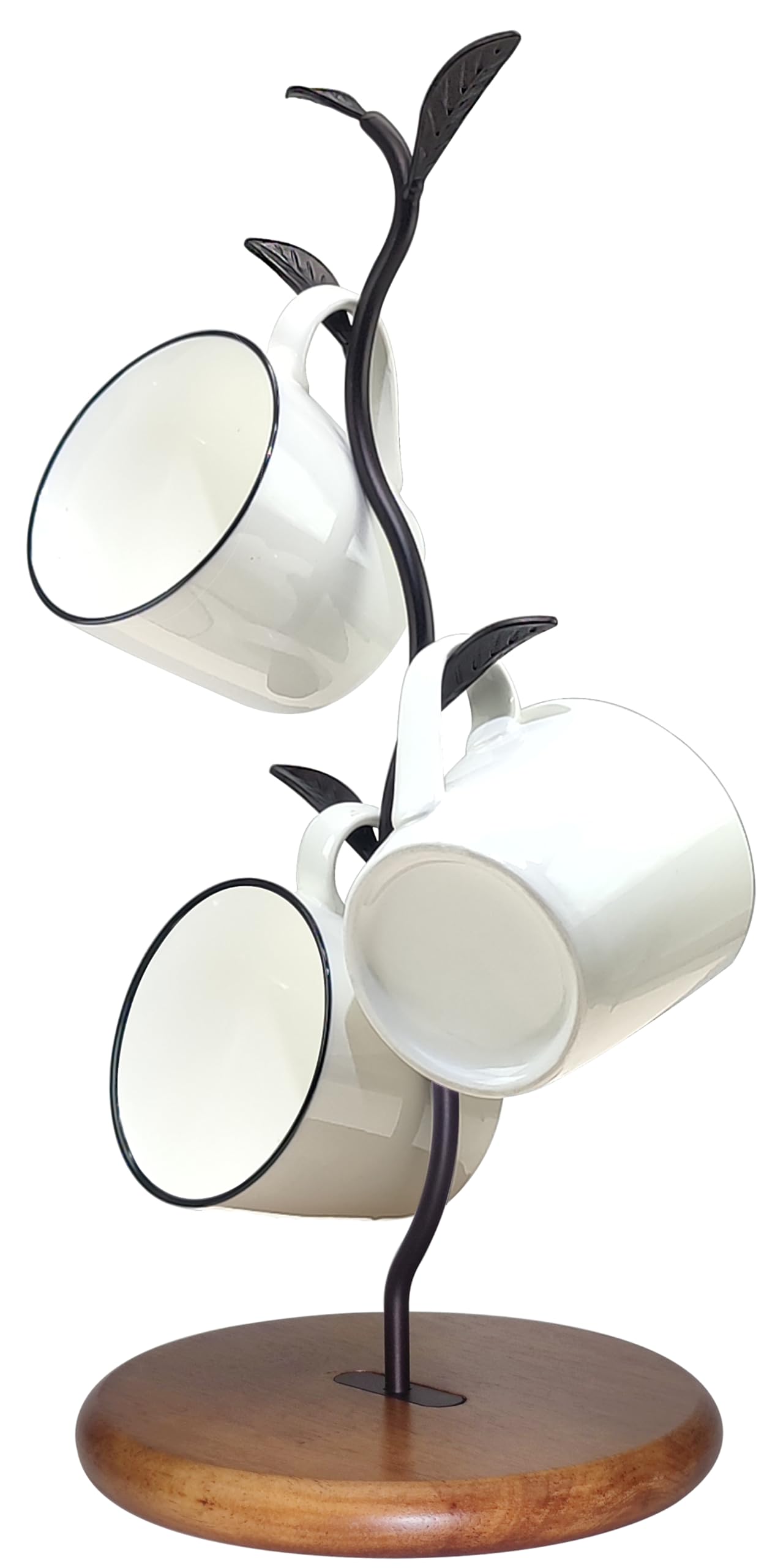 NBUOON soporte-tazas-arbol-hoja-negro ideal para ordenar tazas en la encimera