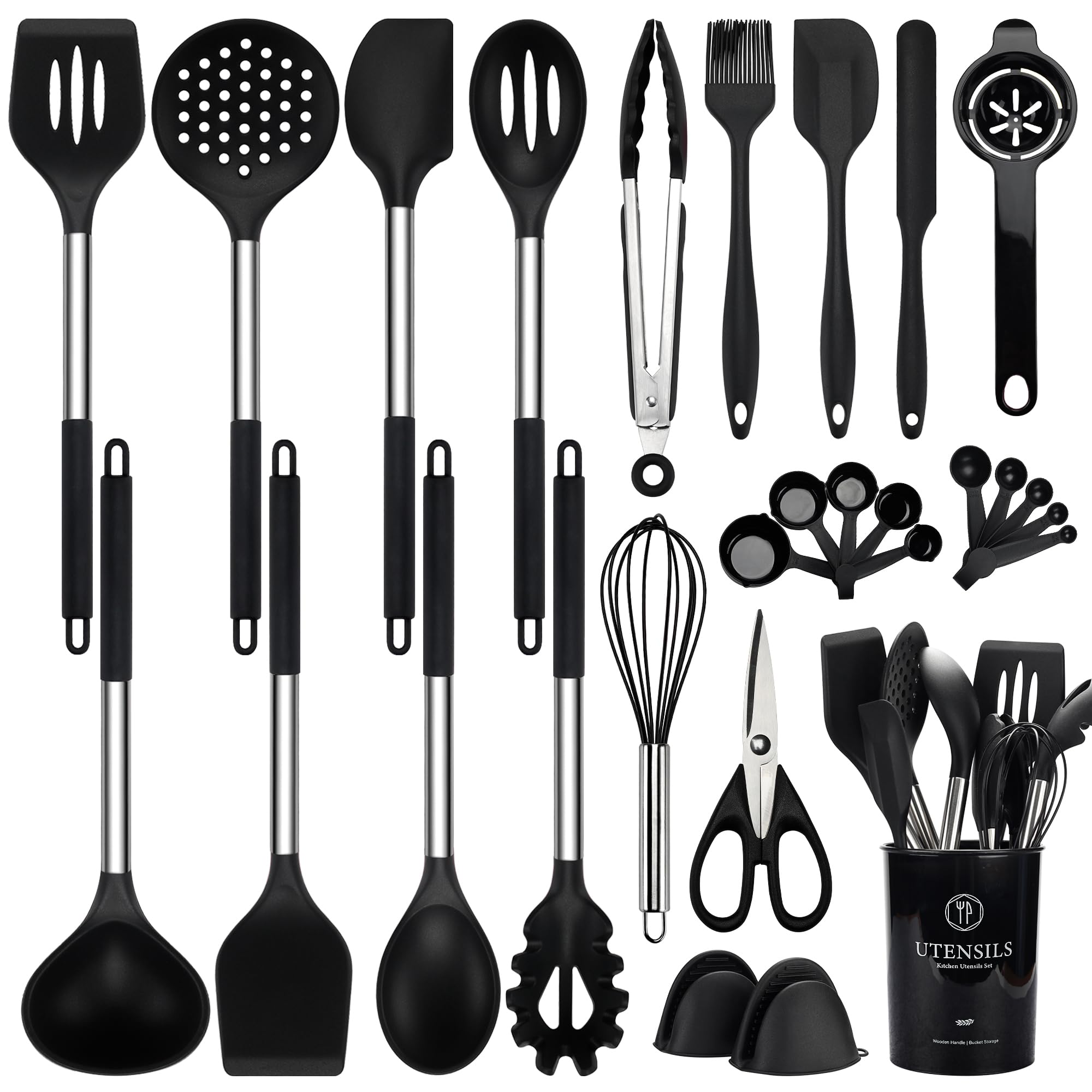 NCUE: conjunto completo de utensilios de silicona para cocina antiadherente