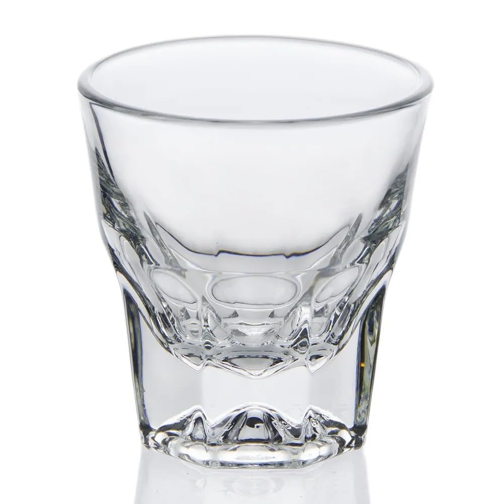 Necessia Premium Cortado: copa de espresso en cristal claro, set de 2, ideal para presentaciones elegantes.