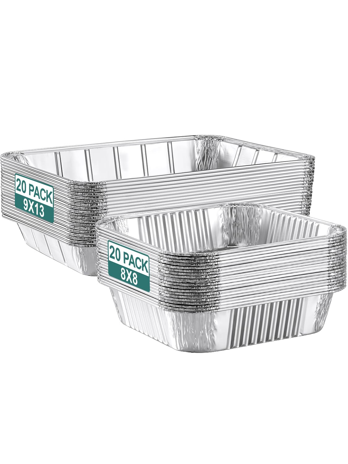 Bandejas NEEBAKE de aluminio desechables 9x13 para hornear con distribución uniforme del calor