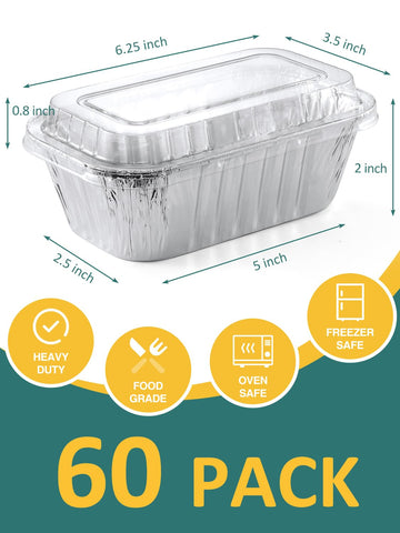 NEEBAKE bandejas de aluminio resistentes con tapas para horno