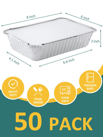 NEEBAKE bandejas-aluminio-uso-unico-para-coccion-con-tapas, útiles para conservar y presentar.