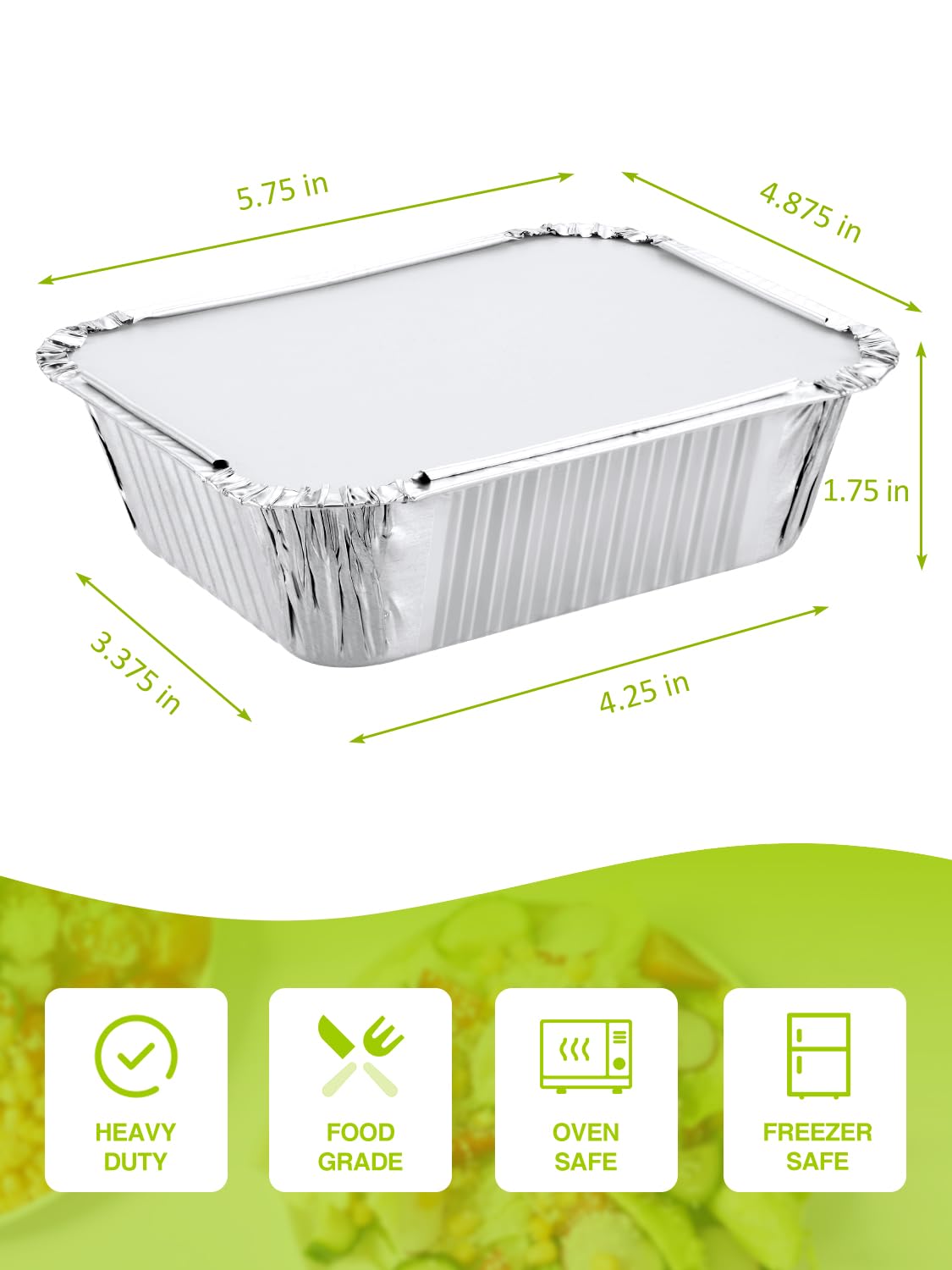 NEEBAKE lata de aluminio mini para cocinar, apta para horno