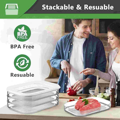 NEEJUM contenedores reutilizables libres de BPA para refrigerar
