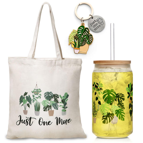 Bolso tote Nefelibata con planta, ideal para llevar compras o libros.
