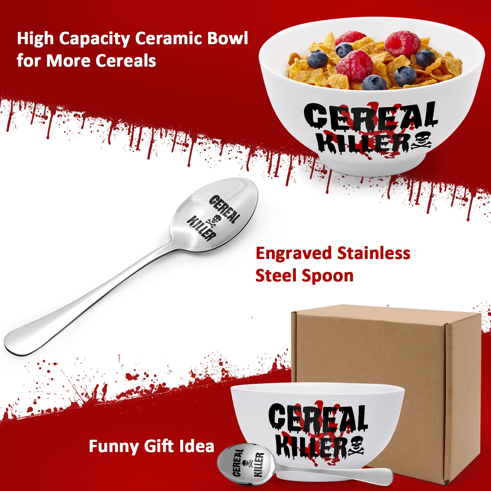 Caja regalo Nefelibata Cereal Killer, lista para entregar con humor.