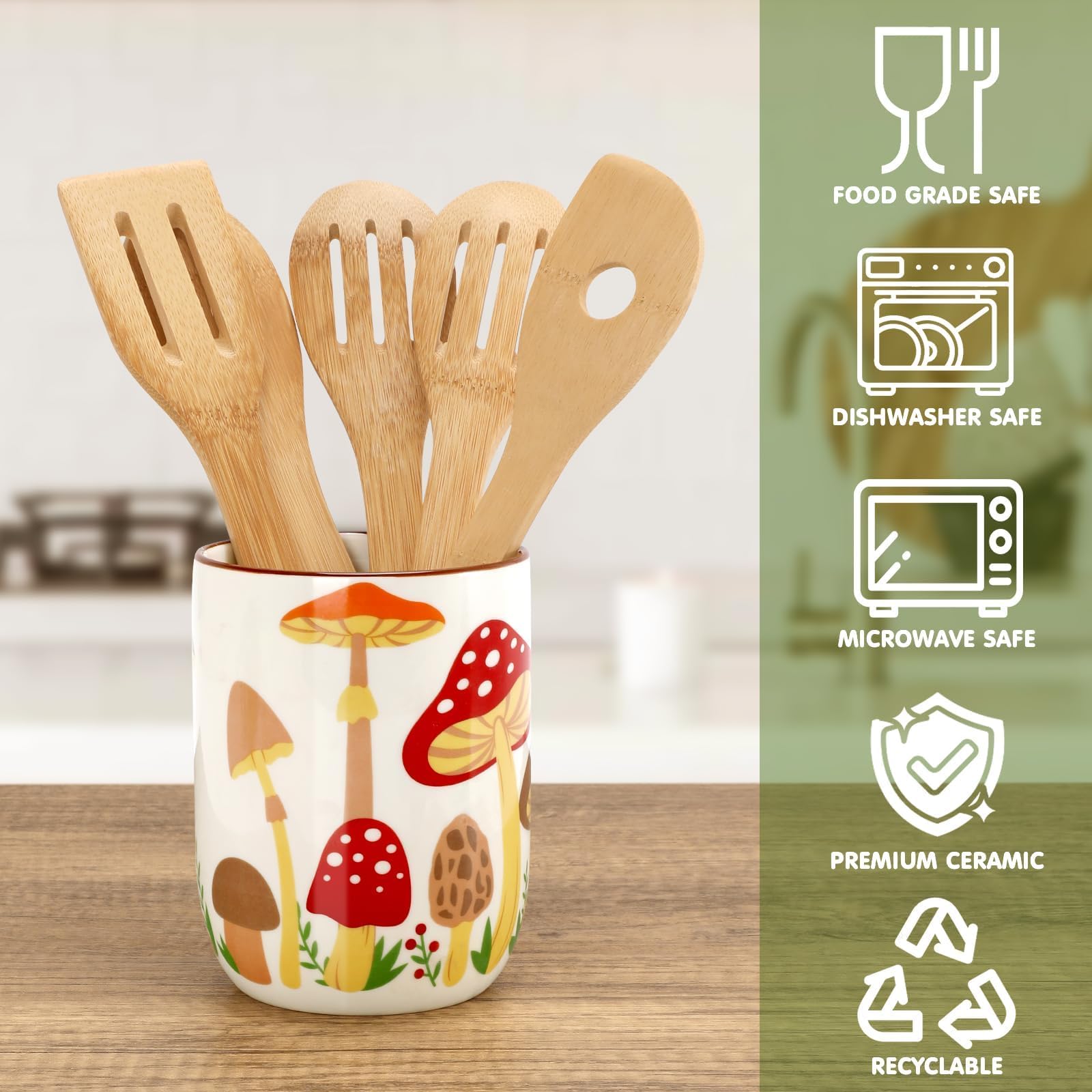 Gran capacidad de almacenamiento Nefelibata para cucharones y espatulas en la cocina
