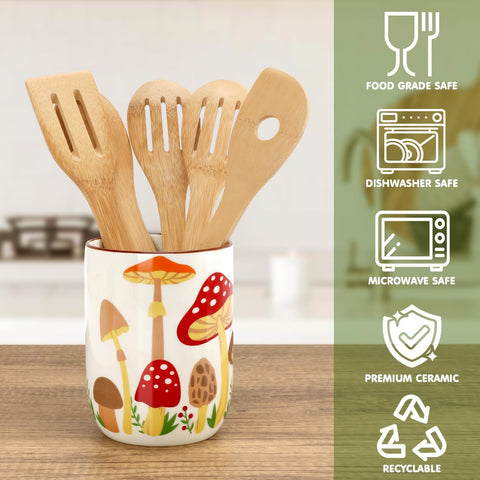 Gran capacidad de almacenamiento Nefelibata para cucharones y espatulas en la cocina