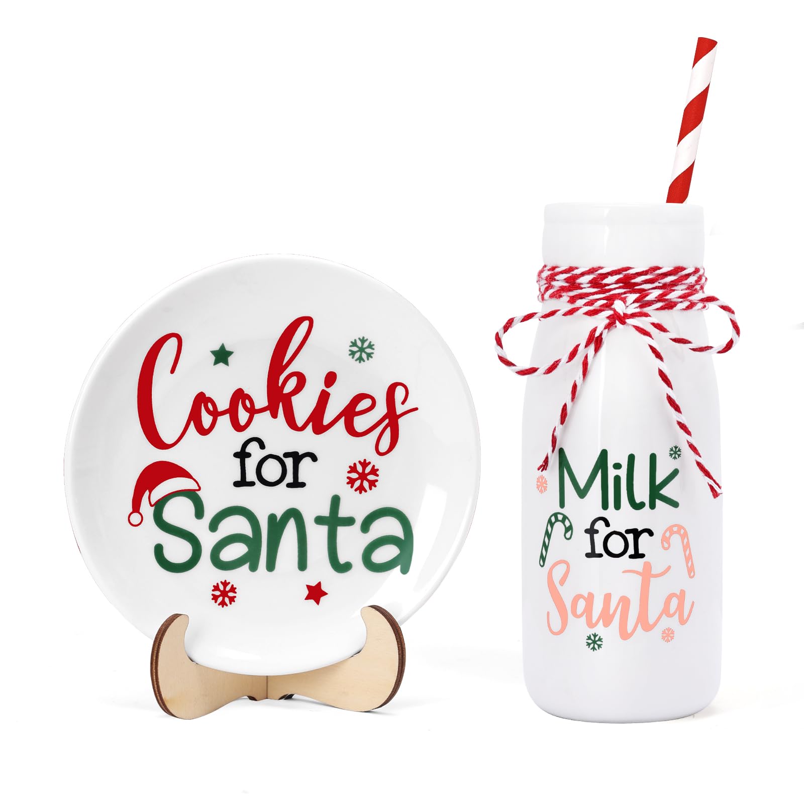 Nefelibata plato galletas para Santa, ideal para dejar galletas navideñas en la mesa