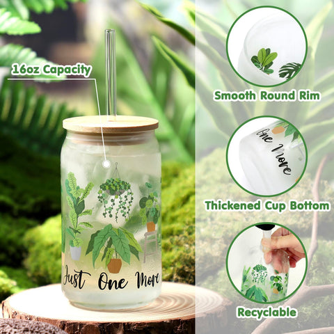 Vaso planta 16oz de Nefelibata, ideal para café frío.