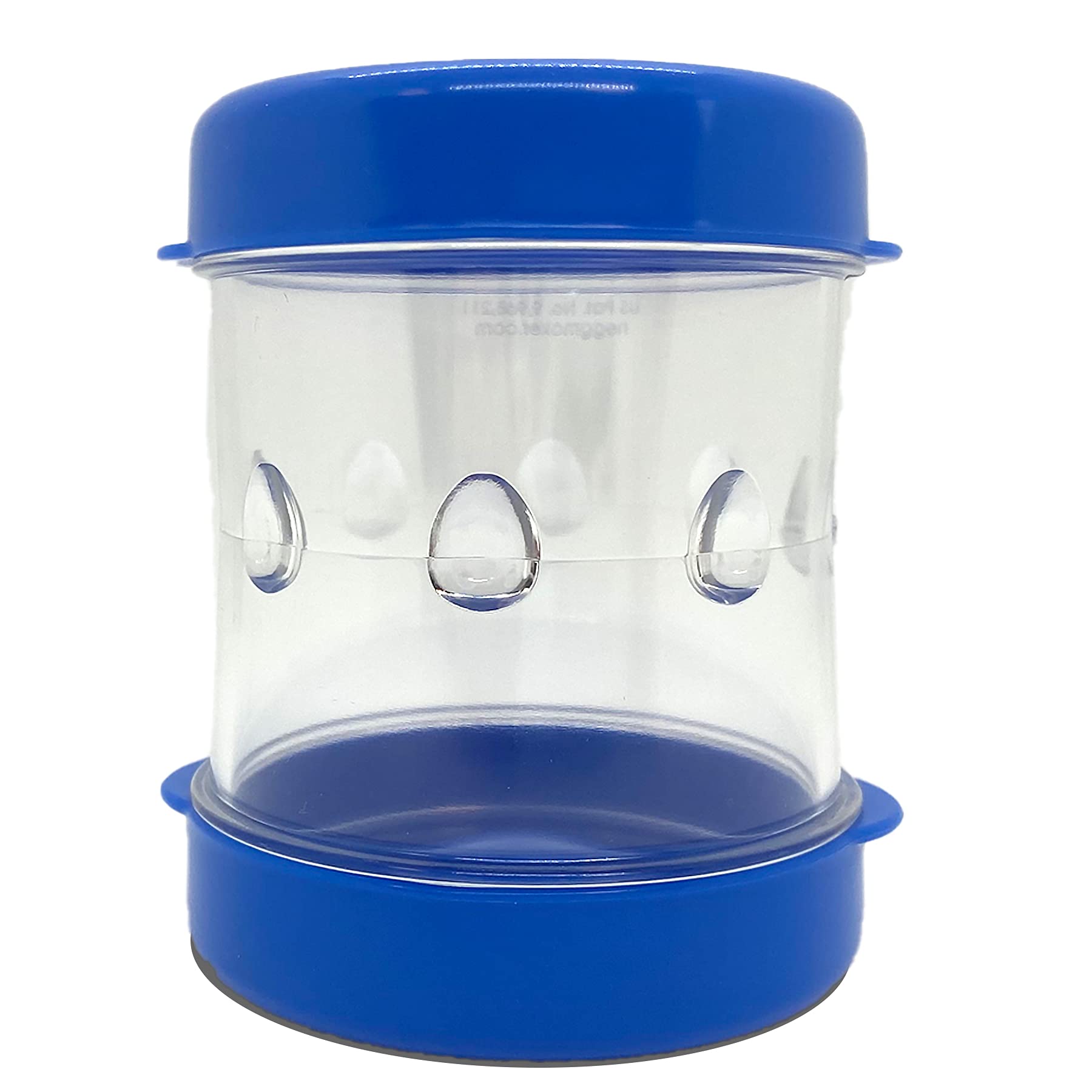 NEGG pelador de huevos hervidos con tapa azul facilita pelar sin romper la yema.