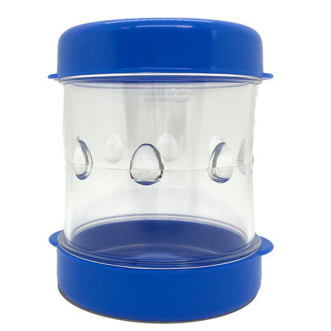 NEGG pelador de huevos hervidos con tapa azul facilita pelar sin romper la yema.