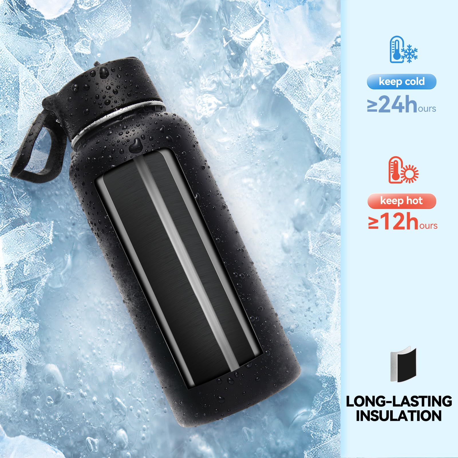 Conjunto de 8 botellas Neihepal para familia y actividades al aire libre.