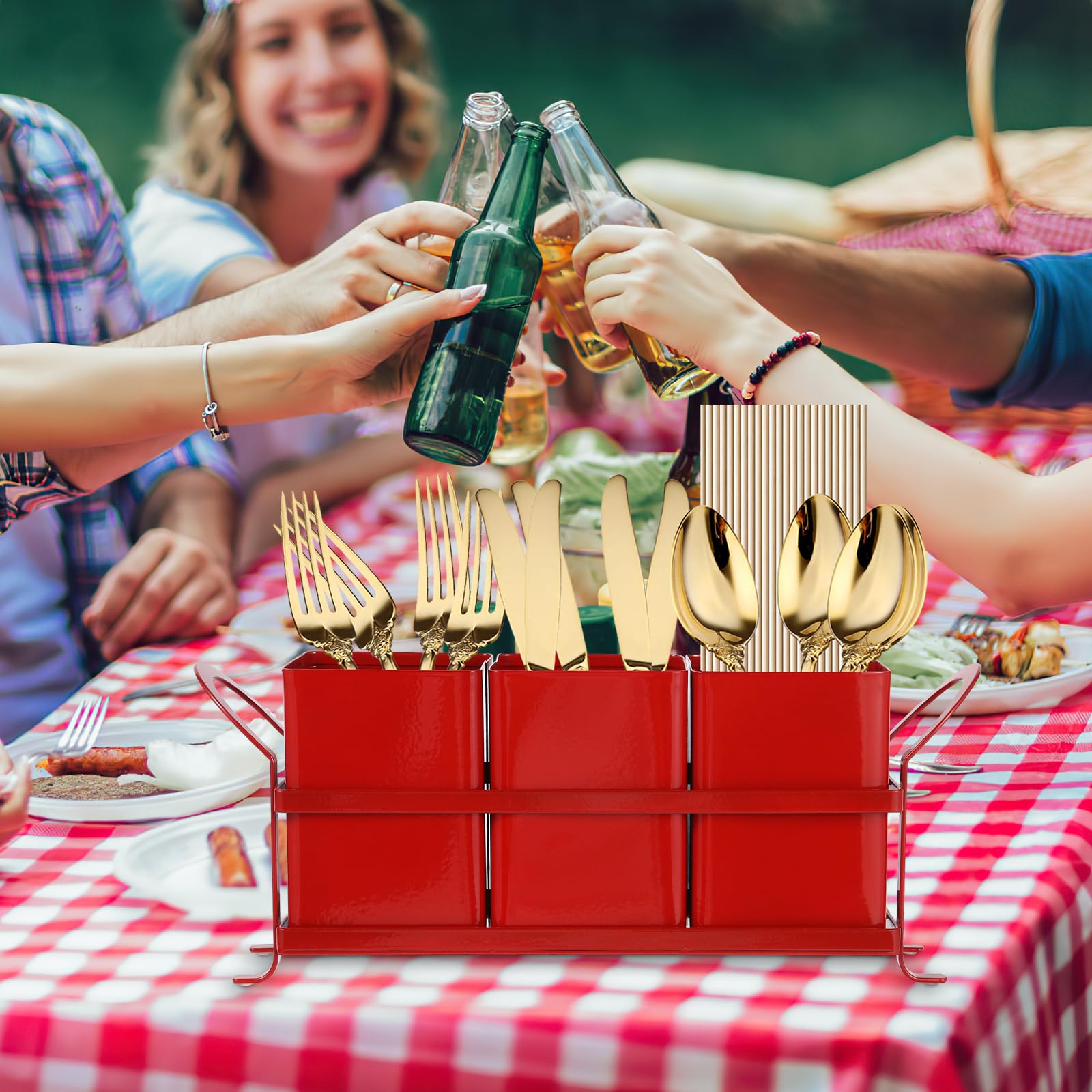 NelyBet caddy para acampar, resistente y práctico para camping.
