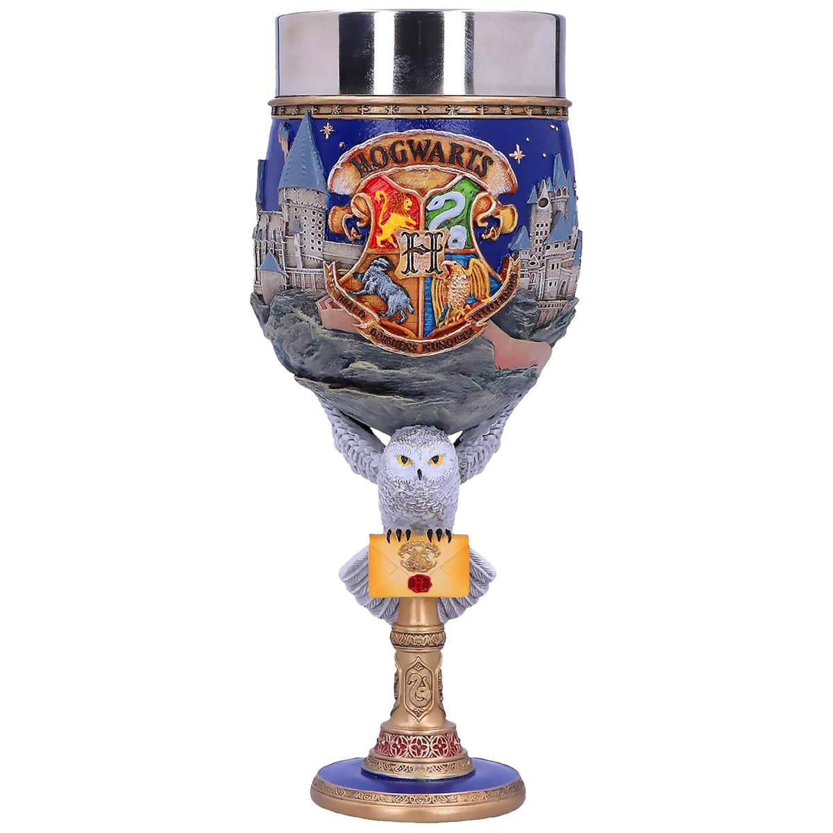 Nemesis Now caliz Harry Potter con escudo de Hogwarts, perfecto para exhibir tu coleccion