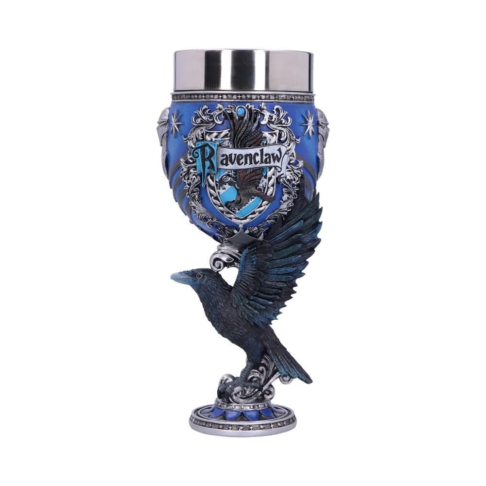 Nemesis Now copa Ravenclaw Hogwarts, azul plateado, ideal para exhibición de coleccionables
