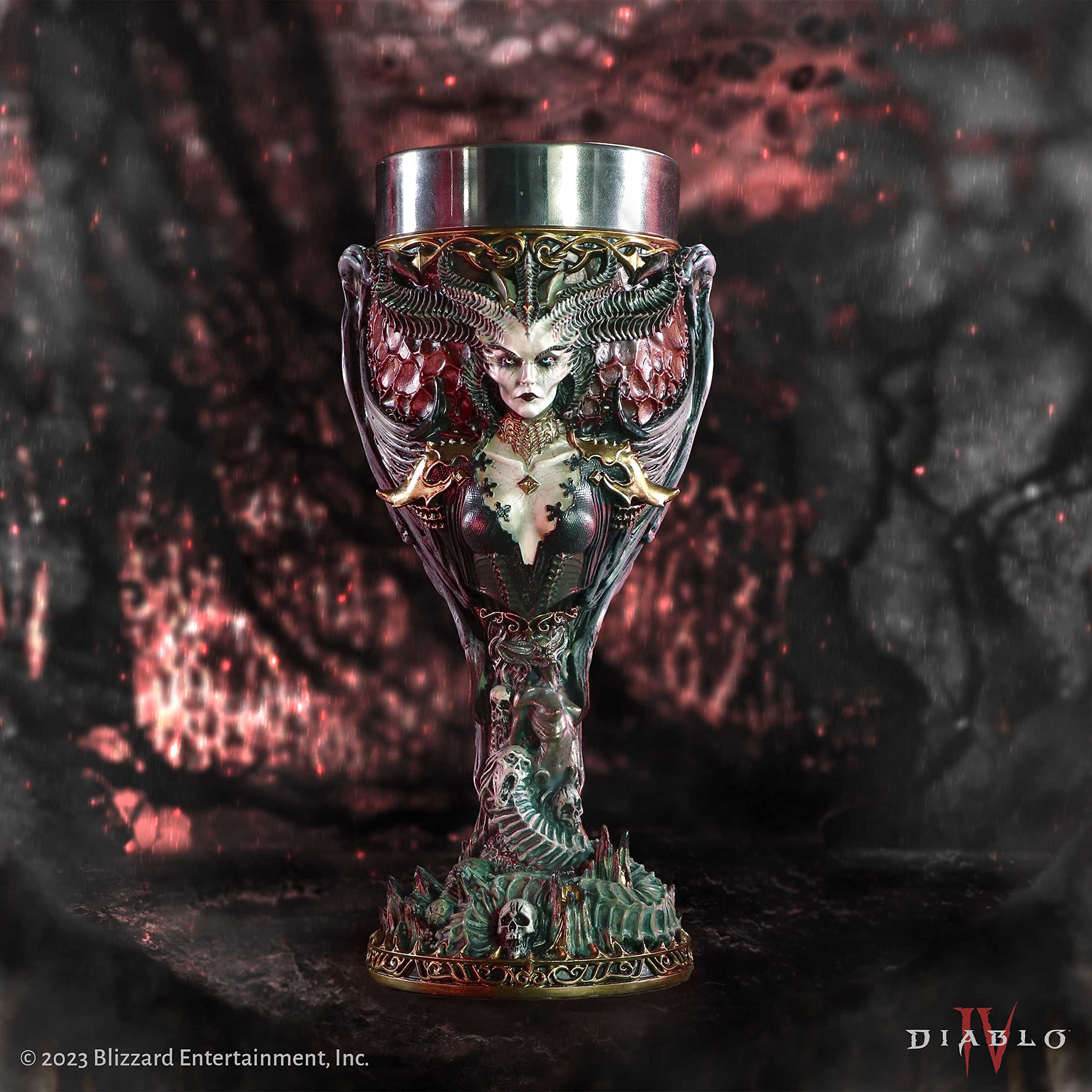 Nemesis Now Diablo IV Lilith goblet, altura 19-5 cm, pieza destacada para coleccionistas